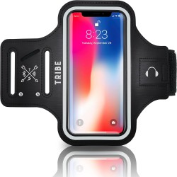 TRIBE - Funda brazalete resistente al agua para teléfono celular, soporte para correr para iPhone Pro Max Plus Mini SE