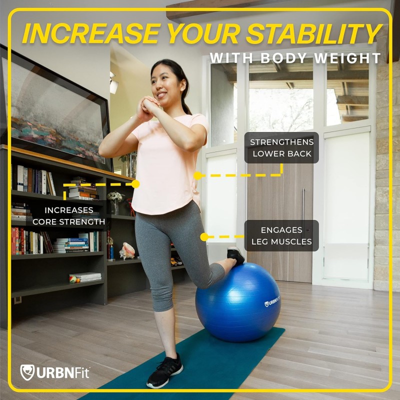 Roue De Yoga URBNFit - Kit Avec Sangle - Pour Étirements, Backbends, Flexibilité - Support Dos Et Colonne