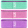 Bandas de resistencia para piernas y glúteos, juego de bandas de ejercicio de tela, bandas para las caderas, bandas anchas de