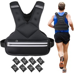 JoyPlus Chaleco de peso ajustable, chaleco con peso deportivo para correr, chaleco de peso de entrenamiento de fuerza, equipo de