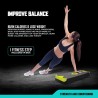 RBX Plataforma aeróbica con superficie texturizada antideslizante, escalones ajustables de 2 niveles para ejercicio, compacta,