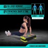 RBX Plataforma aeróbica con superficie texturizada antideslizante, escalones ajustables de 2 niveles para ejercicio, compacta,