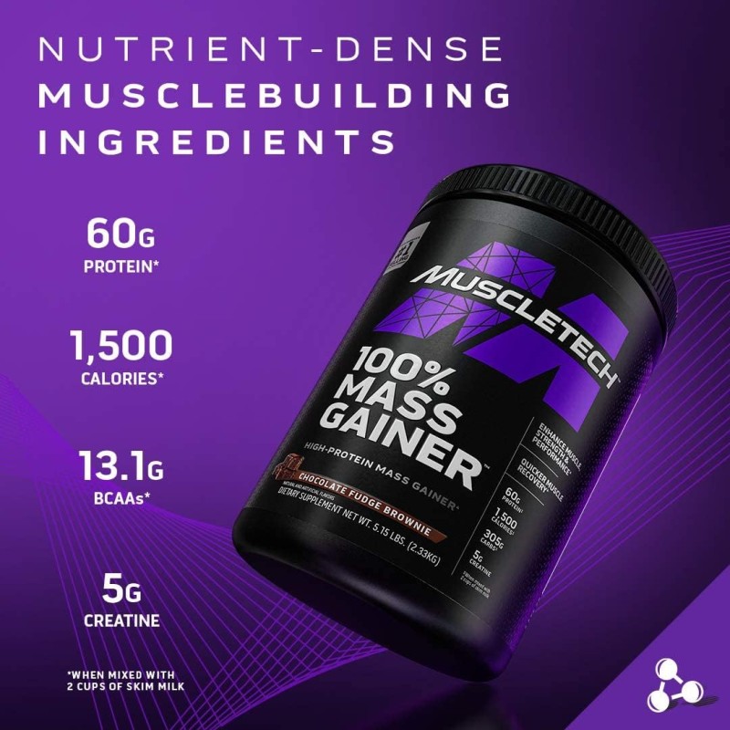 Mass Gainer - Proteína en polvo 100% ganadora de masa