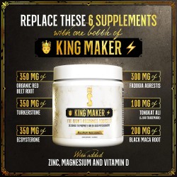 Top Shelf Grind King Maker, suplemento anabólico 13 en 1 para hombres para aumentar la resistencia, crecimiento muscular magro y