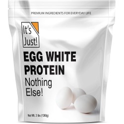 It's Just! - Proteína en polvo de clara de huevo, proteína de claras de huevo secas, ingrediente de merengue, sin OMG, granjas