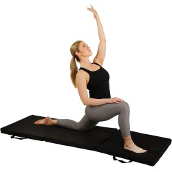 Sunny Health & Fitness Tapete de gimnasia plegable, extra grueso con asas de transporte, para ejercicio, yoga, fitness,