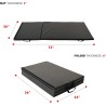 Sunny Health & Fitness Tapete de gimnasia plegable, extra grueso con asas de transporte, para ejercicio, yoga, fitness,
