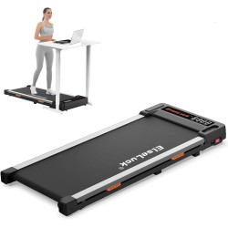 Elseluck Walking Pad, Under Desk Treadmill for Home Office, 2 in 1 Portable Walking Treadmill with Remote Control, Walking