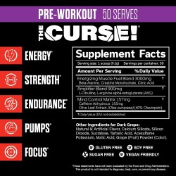 NX SPORTS The Curse! Polvo de preentrenamiento para hombres y mujeres.