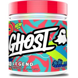 GHOST Legend - Polvo de pre-entrenamiento, frambuesa azul, 30 porciones