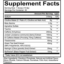 REDCON1 Total War - Suplemento energético con citrulina L, ácido málico y extracto de hoja de té verde, unisex.