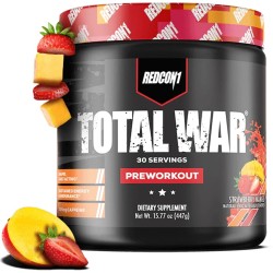 REDCON1 Total War - Suplemento energético con citrulina L, ácido málico y extracto de hoja de té verde, unisex.