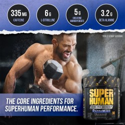 ALPHA LION Core Pre entrenamiento con creatina para el rendimiento, beta alanina para músculo
