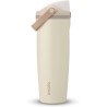 Botella de agua Owala FreeSip de acero inoxidable aislada con boquilla bidireccional, popote integrado y asa de cubo