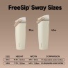 Botella de agua Owala FreeSip de acero inoxidable aislada con boquilla bidireccional, popote integrado y asa de cubo