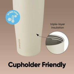 Botella de agua Owala FreeSip de acero inoxidable aislada con boquilla bidireccional, popote integrado y asa de cubo