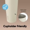 Botella de agua Owala FreeSip de acero inoxidable aislada con boquilla bidireccional, popote integrado y asa de cubo
