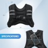 ZELUS Chaleco con Peso de 12 lbs – Ideal para entrenamiento de fuerza, correr y fitness – Diseño ajustado con rayas reflectantes