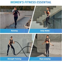 ZELUS Chaleco con Peso de 12 lbs – Ideal para entrenamiento de fuerza, correr y fitness – Diseño ajustado con rayas reflectantes