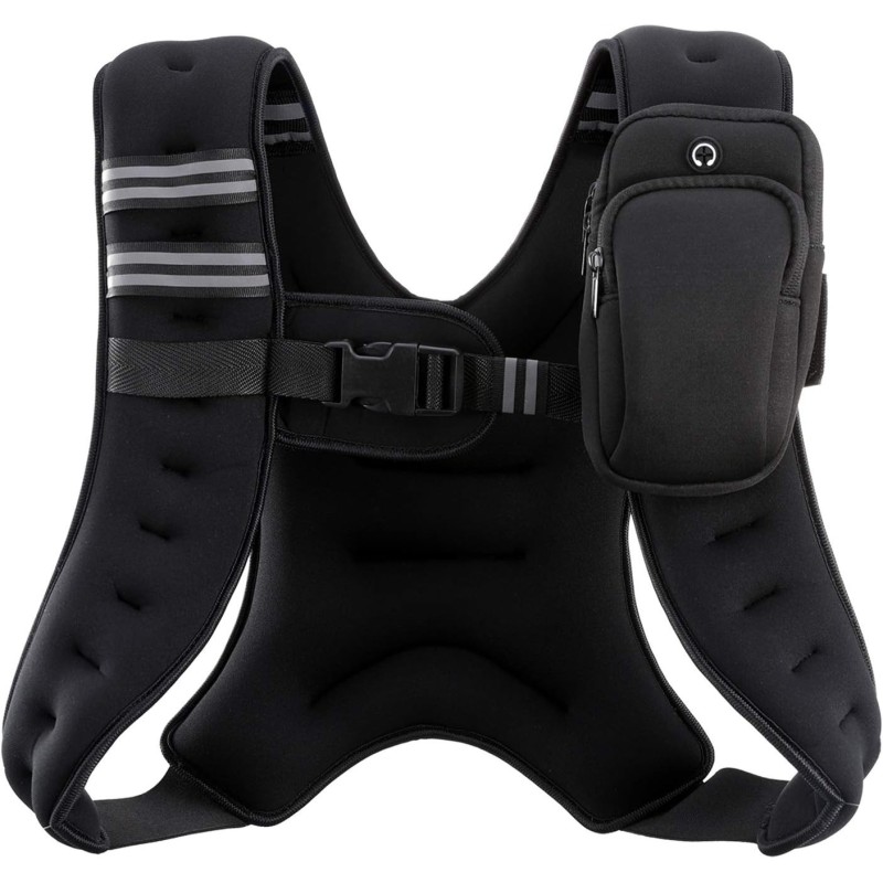 ZELUS Chaleco con Peso de 12 lbs – Ideal para entrenamiento de fuerza, correr y fitness – Diseño ajustado con rayas reflectantes ZELUS Chaleco con Peso de 12 lbs – Ideal para entrenamiento de fuerza, correr y fitness – Diseño ajustado con rayas reflectantes