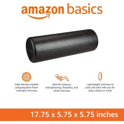 Rodillo de Espuma de Alta Densidad Amazon Basics para masaje Muscular