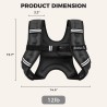 Chaleco con Peso de 12 Libras con Bolsa para Teléfono – Ideal para Entrenamiento y Correr