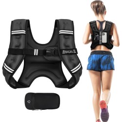 Chaleco con Peso de 12 Libras con Bolsa para Teléfono – Ideal para Entrenamiento y Correr