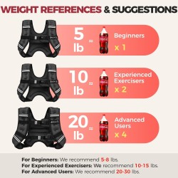 Chaleco con Peso de 12 Libras con Bolsa para Teléfono – Ideal para Entrenamiento y Correr