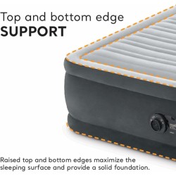 cama de aire de felpa Intex Dura-Beam Deluxe Comfort Plush Airbed con bomba interna