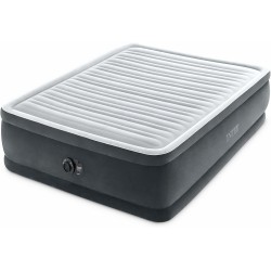 cama de aire de felpa Intex Dura-Beam Deluxe Comfort Plush Airbed con bomba interna