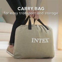 cama de aire de felpa Intex Dura-Beam Deluxe Comfort Plush Airbed con bomba interna