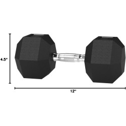 Mancuerna pesas 15 LBS  Amazon Basics hexagonal de goma para mano