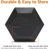 Mancuerna pesas 15 LBS  Amazon Basics hexagonal de goma para mano