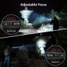 Lighting EVER Linterna LED de Alto Brillo, Linterna Pequeña, Impermeable, con Enfoque Ajustable, para Exteriores y Emergencias