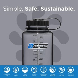 Nalgene Sustain - Botella de agua | Reciclada, 32 fl oz y boca ancha