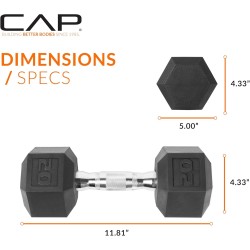 mancuernas pesas 20 LBS marca CAP Barbell  recubiertas