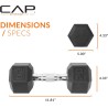mancuernas pesas 20 LBS marca CAP Barbell  recubiertas
