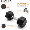 mancuernas pesas 20 LBS marca CAP Barbell  recubiertas