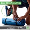 Gaiam Essentials - Esterilla/colchoneta de yoga y pilates para fitness y ejercicio, con correa de transporte Easy-Cinch