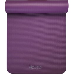 Gaiam Essentials - Esterilla/colchoneta de yoga y pilates para fitness y ejercicio, con correa de transporte Easy-Cinch