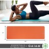 Gaiam Essentials - Esterilla/colchoneta de yoga y pilates para fitness y ejercicio, con correa de transporte Easy-Cinch