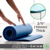 Gaiam Essentials - Esterilla/colchoneta de yoga y pilates para fitness y ejercicio, con correa de transporte Easy-Cinch