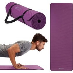 Gaiam Essentials - Esterilla/colchoneta de yoga y pilates para fitness y ejercicio, con correa de transporte Easy-Cinch