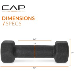 Pares y juegos de mancuernas marca CAP Barbell de neopreno