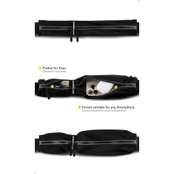 Fitgriff® Cinturón para correr unisex con bolsillo seguro – Ideal para llevar celular, llaves y objetos esenciales