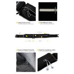 Fitgriff® Cinturón para correr unisex con bolsillo seguro – Ideal para llevar celular, llaves y objetos esenciales