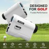 Telémetro de golf con pendiente, vibración, bloqueo de pines y batería recargable Alcance 1000 yardas.