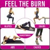 Bandas de resistencia Vergali de tela con guía de ejercicios. Set de 4 para glúteos, piernas y cuerpo completo