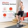 Mini stepper con bandas de resistencia Sunny Health Fitness, ejercicio en casa, soporta más de 300 lbs.