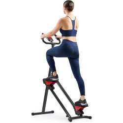 Escaladora Sunny Health con manillar, entrena piernas y glúteos, compatible con app SunnyFit gratis.